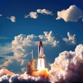 Space shuttle liftoff Royalty Free Stock Photo