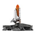 Space Shuttle and Mobile Launcher Platform Royalty Free Stock Photo