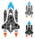 Space shuttle Mosaic Icon of Abrupt Parts