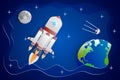 Space Shuttle orbit planet Earth Royalty Free Stock Photo