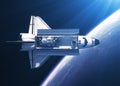 Space Shuttle Orbiter In The Rays Of Light