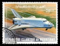Space Shuttle Postage Stamp Royalty Free Stock Photo