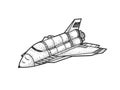 Space Shuttle sketch vector illustration Royalty Free Stock Photo