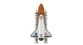 Space shuttle with solid rocket boosters isolated on transparent background Royalty Free Stock Photo