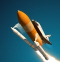 Space Shuttle Solid Rocket Boosters Separation Royalty Free Stock Photo