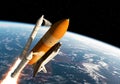 Space Shuttle Solid Rocket Boosters Separation Royalty Free Stock Photo