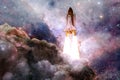 Space shuttle taking off on a mission Royalty Free Stock Photo