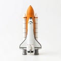 Space shuttle toy model on white background Royalty Free Stock Photo