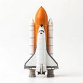 Space shuttle toy model on white background Royalty Free Stock Photo
