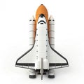 Space shuttle toy model on white background Royalty Free Stock Photo