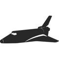 A space shuttle for transporting astronauts. Vector image. Royalty Free Stock Photo