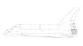 Space shuttle. Vector rendering of 3d Royalty Free Stock Photo