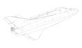 Space shuttle. Vector rendering of 3d Royalty Free Stock Photo