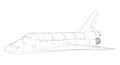 Space shuttle. Vector rendering of 3d Royalty Free Stock Photo