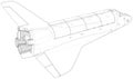 Space shuttle. Vector rendering of 3d Royalty Free Stock Photo