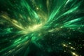 Space sky with green flares and lights Royalty Free Stock Photo