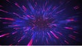 Space speed abstract background. Motion light starburst zoom vector