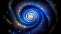 Space spiral galaxy colorful background, universe magic starry sky, gas cloud in deep outer cosmos.