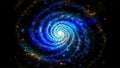 Space spiral galaxy colorful background, universe magic starry sky, gas cloud in deep outer cosmos