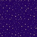 Space stars background, night sky and stars blue and yellow seamless vector