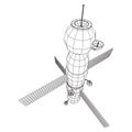 Space station communications satellite vector