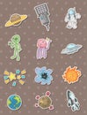 Space stickers Royalty Free Stock Photo