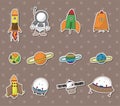 Space stickers Royalty Free Stock Photo