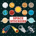 Space stickers Royalty Free Stock Photo