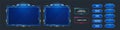Space stream overlay, game twitch ui frames set