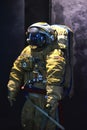 space suit of the astronaut on a dark background