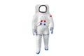 Space suit isolated on white background with empty place for face.