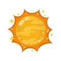 space sun sky astronomy cartoon flat style