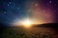 Space sunrise Royalty Free Stock Photo