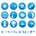 Space symbols Royalty Free Stock Photo