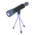 Space telescope icon, isometric style Royalty Free Stock Photo