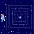 Space themed maze game. Help the astronaut get a star