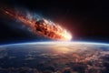 Space threat - big asteroids. Royalty Free Stock Photo