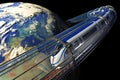 Space train Royalty Free Stock Photo