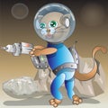 Space Trooper Cat Cartoon Character Royalty Free Stock Photo