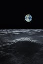 View to our planet earth from moon Royalty Free Stock Photo