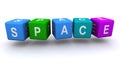 Space word block on white Royalty Free Stock Photo