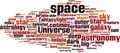 Space word cloud Royalty Free Stock Photo