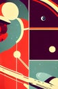 Space zone poster -abstract colorful digitally painted artwork