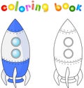 Spacecraft or aerospace vehicle. Coloring book for children abou