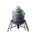 Spacecraft Lander Module. Space Exploration And Technology. Isolated On Transparent Background Royalty Free Stock Photo