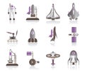 Spacecraft and space shuttles Royalty Free Stock Photo