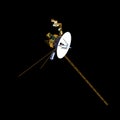 Spacecraft Voyager 2 in cartoon style 2d. vector Royalty Free Stock Photo