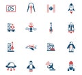 Spacecrafts icon set