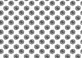 Spaced flower pattern A3 size in black on white