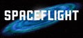 Spaceflight theme with galaxy background Royalty Free Stock Photo